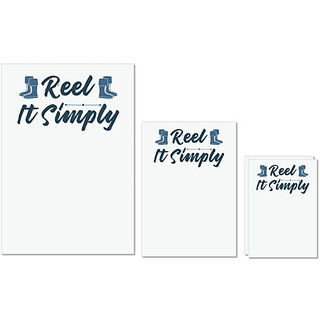 UDNAG Untearable Waterproof Stickers 155GSM 'Fishing | Reel it simply' A4 x 1pc, A5 x 1pc & A6 x 2pc UDNAG Untearable Waterproof Stickers 155GSM 'Fishing | Reel it simply' A4 x 1pc, A5 x 1pc & A6 x 2pc