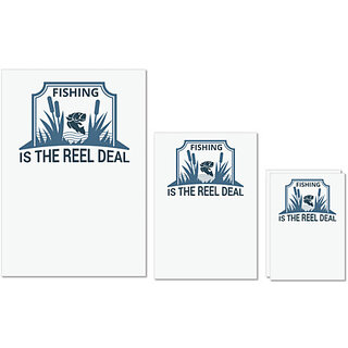 UDNAG Untearable Waterproof Stickers 155GSM 'Fishing | Fishing is the real deal' A4 x 1pc, A5 x 1pc & A6 x 2pc UDNAG Untearable Waterproof Stickers 155GSM 'Fishing | Fishing is the real deal' A4 x 1pc, A5 x 1pc & A6 x 2pc