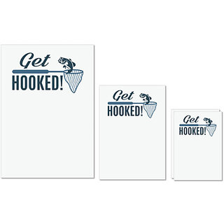 UDNAG Untearable Waterproof Stickers 155GSM 'Fishing | Get Hooked' A4 x 1pc, A5 x 1pc & A6 x 2pc UDNAG Untearable Waterproof Stickers 155GSM 'Fishing | Get Hooked' A4 x 1pc, A5 x 1pc & A6 x 2pc