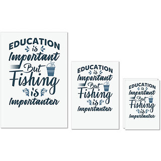 UDNAG Untearable Waterproof Stickers 155GSM 'Fishing | Education is important' A4 x 1pc, A5 x 1pc & A6 x 2pc UDNAG Untearable Waterproof Stickers 155GSM 'Fishing | Education is important' A4 x 1pc, A5 x 1pc & A6 x 2pc