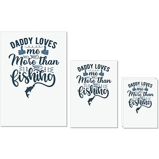 UDNAG Untearable Waterproof Stickers 155GSM 'Fishing | Daddy loves me' A4 x 1pc, A5 x 1pc & A6 x 2pc UDNAG Untearable Waterproof Stickers 155GSM 'Fishing | Daddy loves me' A4 x 1pc, A5 x 1pc & A6 x 2pc