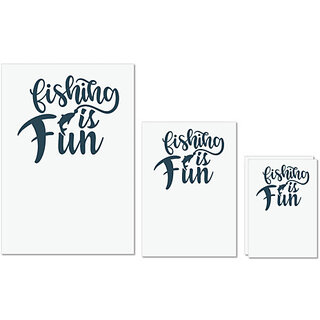 UDNAG Untearable Waterproof Stickers 155GSM 'Fishing | Fishing is fun' A4 x 1pc, A5 x 1pc & A6 x 2pc UDNAG Untearable Waterproof Stickers 155GSM 'Fishing | Fishing is fun' A4 x 1pc, A5 x 1pc & A6 x 2pc