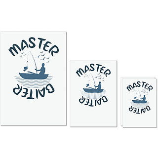 UDNAG Untearable Waterproof Stickers 155GSM 'Fishing | Master baiter' A4 x 1pc, A5 x 1pc & A6 x 2pc UDNAG Untearable Waterproof Stickers 155GSM 'Fishing | Master baiter' A4 x 1pc, A5 x 1pc & A6 x 2pc