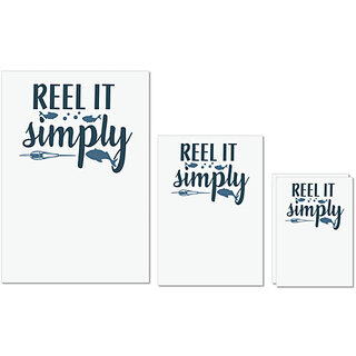 UDNAG Untearable Waterproof Stickers 155GSM 'Fishing | Reel it' A4 x 1pc, A5 x 1pc & A6 x 2pc UDNAG Untearable Waterproof Stickers 155GSM 'Fishing | Reel it' A4 x 1pc, A5 x 1pc & A6 x 2pc