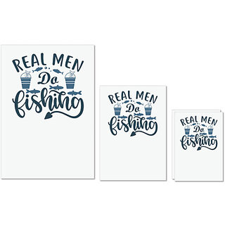 UDNAG Untearable Waterproof Stickers 155GSM 'Fishing | Real man do fishing' A4 x 1pc, A5 x 1pc & A6 x 2pc UDNAG Untearable Waterproof Stickers 155GSM 'Fishing | Real man do fishing' A4 x 1pc, A5 x 1pc & A6 x 2pc