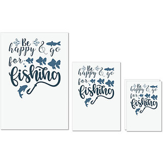 UDNAG Untearable Waterproof Stickers 155GSM 'Fishing | Be happy and go' A4 x 1pc, A5 x 1pc & A6 x 2pc UDNAG Untearable Waterproof Stickers 155GSM 'Fishing | Be happy and go' A4 x 1pc, A5 x 1pc & A6 x 2pc