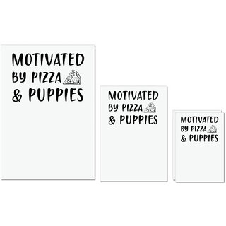 UDNAG Untearable Waterproof Stickers 155GSM 'Dogs | Motivated by pizzas and puppies' A4 x 1pc, A5 x 1pc & A6 x 2pc UDNAG Untearable Waterproof Stickers 155GSM 'Dogs | Motivated by pizzas and puppies' A4 x 1pc, A5 x 1pc & A6 x 2pc