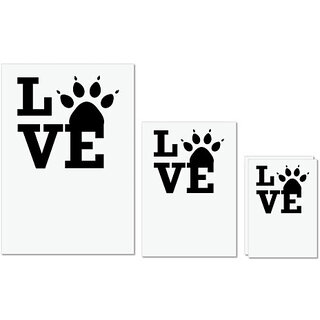                       UDNAG Untearable Waterproof Stickers 155GSM 'Dogs | I pove' A4 x 1pc, A5 x 1pc & A6 x 2pc                                              