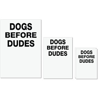 UDNAG Untearable Waterproof Stickers 155GSM 'Dogs | Dogs before dudes' A4 x 1pc, A5 x 1pc & A6 x 2pc UDNAG Untearable Waterproof Stickers 155GSM 'Dogs | Dogs before dudes' A4 x 1pc, A5 x 1pc & A6 x 2pc