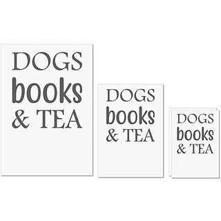 UDNAG Untearable Waterproof Stickers 155GSM 'Dogs | Dogs book and tea' A4 x 1pc, A5 x 1pc & A6 x 2pc UDNAG Untearable Waterproof Stickers 155GSM 'Dogs | Dogs book and tea' A4 x 1pc, A5 x 1pc & A6 x 2pc