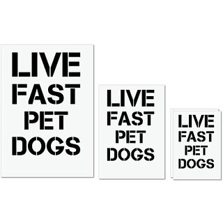 UDNAG Untearable Waterproof Stickers 155GSM 'Dogs | Live fast pet dogs' A4 x 1pc, A5 x 1pc & A6 x 2pc UDNAG Untearable Waterproof Stickers 155GSM 'Dogs | Live fast pet dogs' A4 x 1pc, A5 x 1pc & A6 x 2pc