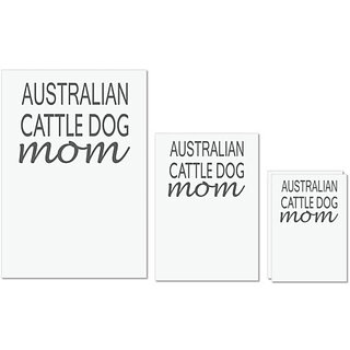                       UDNAG Untearable Waterproof Stickers 155GSM 'Dogs | Australian Cattle dog mom' A4 x 1pc, A5 x 1pc & A6 x 2pc                                              