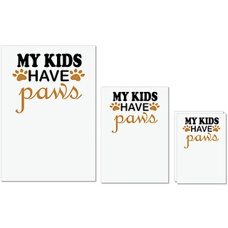 UDNAG Untearable Waterproof Stickers 155GSM 'Dogs | My kids have paws' A4 x 1pc, A5 x 1pc & A6 x 2pc UDNAG Untearable Waterproof Stickers 155GSM 'Dogs | My kids have paws' A4 x 1pc, A5 x 1pc & A6 x 2pc