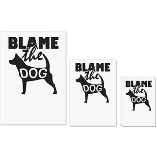 UDNAG Untearable Waterproof Stickers 155GSM 'Dogs | Blame the dog' A4 x 1pc, A5 x 1pc & A6 x 2pc UDNAG Untearable Waterproof Stickers 155GSM 'Dogs | Blame the dog' A4 x 1pc, A5 x 1pc & A6 x 2pc