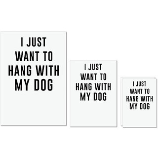 UDNAG Untearable Waterproof Stickers 155GSM 'Dogs | I just want to hang with my dogs' A4 x 1pc, A5 x 1pc & A6 x 2pc UDNAG Untearable Waterproof Stickers 155GSM 'Dogs | I just want to hang with my dogs' A4 x 1pc, A5 x 1pc & A6 x 2pc