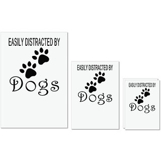 UDNAG Untearable Waterproof Stickers 155GSM 'Dogs | Easily destracted by dogs' A4 x 1pc, A5 x 1pc & A6 x 2pc UDNAG Untearable Waterproof Stickers 155GSM 'Dogs | Easily destracted by dogs' A4 x 1pc, A5 x 1pc & A6 x 2pc
