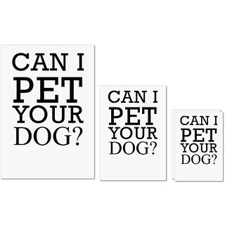 UDNAG Untearable Waterproof Stickers 155GSM 'Dogs | Can I pet your dog ?' A4 x 1pc, A5 x 1pc & A6 x 2pc UDNAG Untearable Waterproof Stickers 155GSM 'Dogs | Can I pet your dog ?' A4 x 1pc, A5 x 1pc & A6 x 2pc