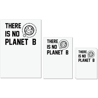                       UDNAG Untearable Waterproof Stickers 155GSM 'Plan | There is no planet B' A4 x 1pc, A5 x 1pc & A6 x 2pc                                              