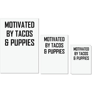 UDNAG Untearable Waterproof Stickers 155GSM 'Dogs | Motivated by taccos and puppies' A4 x 1pc, A5 x 1pc & A6 x 2pc UDNAG Untearable Waterproof Stickers 155GSM 'Dogs | Motivated by taccos and puppies' A4 x 1pc, A5 x 1pc & A6 x 2pc