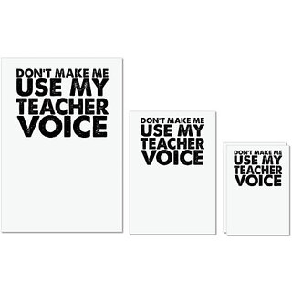 UDNAG Untearable Waterproof Stickers 155GSM 'Teacher | don't make me use my teacher' A4 x 1pc, A5 x 1pc & A6 x 2pc UDNAG Untearable Waterproof Stickers 155GSM 'Teacher | don't make me use my teacher' A4 x 1pc, A5 x 1pc & A6 x 2pc