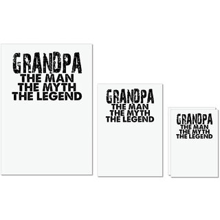 UDNAG Untearable Waterproof Stickers 155GSM 'Grand father | grandpa the man' A4 x 1pc, A5 x 1pc & A6 x 2pc UDNAG Untearable Waterproof Stickers 155GSM 'Grand father | grandpa the man' A4 x 1pc, A5 x 1pc & A6 x 2pc
