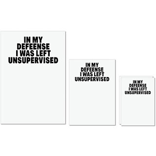                       UDNAG Untearable Waterproof Stickers 155GSM 'Golf | in my defense i was left' A4 x 1pc, A5 x 1pc & A6 x 2pc                                              