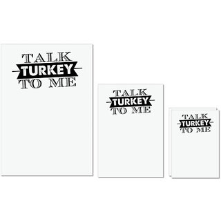 UDNAG Untearable Waterproof Stickers 155GSM 'Turkey | talk turkey to me' A4 x 1pc, A5 x 1pc & A6 x 2pc