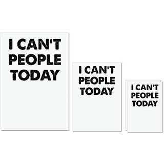 UDNAG Untearable Waterproof Stickers 155GSM 'People | i can't people today' A4 x 1pc, A5 x 1pc & A6 x 2pc UDNAG Untearable Waterproof Stickers 155GSM 'People | i can't people today' A4 x 1pc, A5 x 1pc & A6 x 2pc