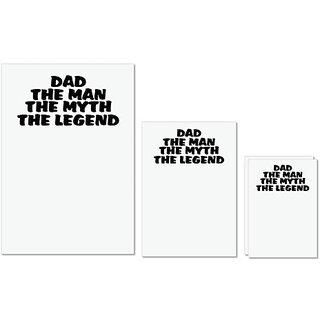 UDNAG Untearable Waterproof Stickers 155GSM 'Father | dad the man the myth' A4 x 1pc, A5 x 1pc & A6 x 2pc UDNAG Untearable Waterproof Stickers 155GSM 'Father | dad the man the myth' A4 x 1pc, A5 x 1pc & A6 x 2pc