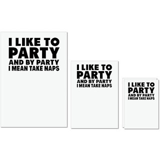 UDNAG Untearable Waterproof Stickers 155GSM 'Party | i like to party' A4 x 1pc, A5 x 1pc & A6 x 2pc UDNAG Untearable Waterproof Stickers 155GSM 'Party | i like to party' A4 x 1pc, A5 x 1pc & A6 x 2pc