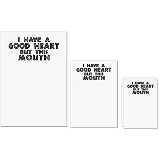                       UDNAG Untearable Waterproof Stickers 155GSM 'Good Heart | i have a good heart' A4 x 1pc, A5 x 1pc & A6 x 2pc                                              