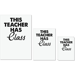 UDNAG Untearable Waterproof Stickers 155GSM 'Teacher | this teacher hass class' A4 x 1pc, A5 x 1pc & A6 x 2pc UDNAG Untearable Waterproof Stickers 155GSM 'Teacher | this teacher hass class' A4 x 1pc, A5 x 1pc & A6 x 2pc