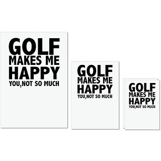 UDNAG Untearable Waterproof Stickers 155GSM 'Golf | golf makes me happy' A4 x 1pc, A5 x 1pc & A6 x 2pc UDNAG Untearable Waterproof Stickers 155GSM 'Golf | golf makes me happy' A4 x 1pc, A5 x 1pc & A6 x 2pc