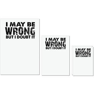 UDNAG Untearable Waterproof Stickers 155GSM 'Wrong | i may be wrong' A4 x 1pc, A5 x 1pc & A6 x 2pc UDNAG Untearable Waterproof Stickers 155GSM 'Wrong | i may be wrong' A4 x 1pc, A5 x 1pc & A6 x 2pc