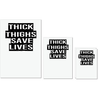 UDNAG Untearable Waterproof Stickers 155GSM 'Save life | thick thighs save lives' A4 x 1pc, A5 x 1pc & A6 x 2pc UDNAG Untearable Waterproof Stickers 155GSM 'Save life | thick thighs save lives' A4 x 1pc, A5 x 1pc & A6 x 2pc