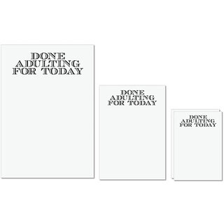 UDNAG Untearable Waterproof Stickers 155GSM 'Adult | done adulting' A4 x 1pc, A5 x 1pc & A6 x 2pc UDNAG Untearable Waterproof Stickers 155GSM 'Adult | done adulting' A4 x 1pc, A5 x 1pc & A6 x 2pc