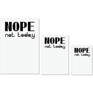 UDNAG Untearable Waterproof Stickers 155GSM 'Nope | nope not today' A4 x 1pc, A5 x 1pc & A6 x 2pc UDNAG Untearable Waterproof Stickers 155GSM 'Nope | nope not today' A4 x 1pc, A5 x 1pc & A6 x 2pc