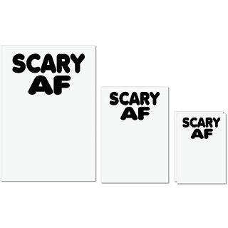 UDNAG Untearable Waterproof Stickers 155GSM 'Scary | scary af' A4 x 1pc, A5 x 1pc & A6 x 2pc UDNAG Untearable Waterproof Stickers 155GSM 'Scary | scary af' A4 x 1pc, A5 x 1pc & A6 x 2pc