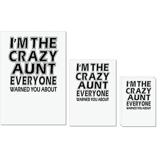 UDNAG Untearable Waterproof Stickers 155GSM 'Aunt | i'm the crazy' A4 x 1pc, A5 x 1pc & A6 x 2pc UDNAG Untearable Waterproof Stickers 155GSM 'Aunt | i'm the crazy' A4 x 1pc, A5 x 1pc & A6 x 2pc