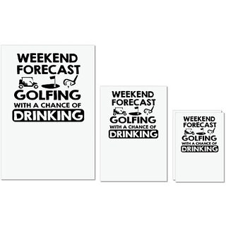 UDNAG Untearable Waterproof Stickers 155GSM 'Golf | weekend forcast golfing' A4 x 1pc, A5 x 1pc & A6 x 2pc UDNAG Untearable Waterproof Stickers 155GSM 'Golf | weekend forcast golfing' A4 x 1pc, A5 x 1pc & A6 x 2pc
