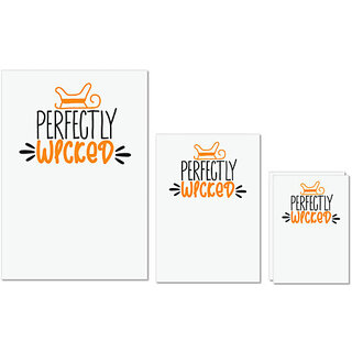                       UDNAG Untearable Waterproof Stickers 155GSM 'Halloween | perfectly wiked' A4 x 1pc, A5 x 1pc & A6 x 2pc                                              