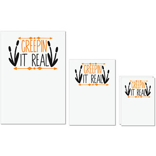                       UDNAG Untearable Waterproof Stickers 155GSM 'Halloween | geerta' A4 x 1pc, A5 x 1pc & A6 x 2pc                                              