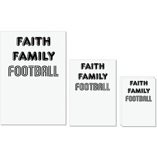 UDNAG Untearable Waterproof Stickers 155GSM 'Football | faith family football' A4 x 1pc, A5 x 1pc & A6 x 2pc UDNAG Untearable Waterproof Stickers 155GSM 'Football | faith family football' A4 x 1pc, A5 x 1pc & A6 x 2pc