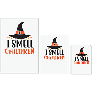 UDNAG Untearable Waterproof Stickers 155GSM 'Halloween | I smell children' A4 x 1pc, A5 x 1pc & A6 x 2pc UDNAG Untearable Waterproof Stickers 155GSM 'Halloween | I smell children' A4 x 1pc, A5 x 1pc & A6 x 2pc
