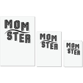 UDNAG Untearable Waterproof Stickers 155GSM 'Monster | mom ster copy' A4 x 1pc, A5 x 1pc & A6 x 2pc UDNAG Untearable Waterproof Stickers 155GSM 'Monster | mom ster copy' A4 x 1pc, A5 x 1pc & A6 x 2pc