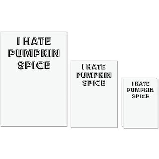                       UDNAG Untearable Waterproof Stickers 155GSM 'Pumpkin | i hate pumpkin' A4 x 1pc, A5 x 1pc & A6 x 2pc                                              