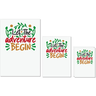 UDNAG Untearable Waterproof Stickers 155GSM 'Christmas | let the adventure begin' A4 x 1pc, A5 x 1pc & A6 x 2pc UDNAG Untearable Waterproof Stickers 155GSM 'Christmas | let the adventure begin' A4 x 1pc, A5 x 1pc & A6 x 2pc