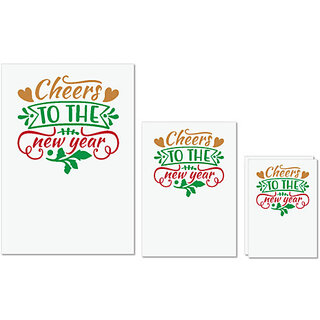 UDNAG Untearable Waterproof Stickers 155GSM 'Christmas | cheere to the new year' A4 x 1pc, A5 x 1pc & A6 x 2pc UDNAG Untearable Waterproof Stickers 155GSM 'Christmas | cheere to the new year' A4 x 1pc, A5 x 1pc & A6 x 2pc