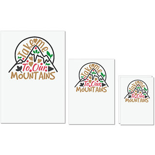                       UDNAG Untearable Waterproof Stickers 155GSM 'Christmas | take me to our mountains' A4 x 1pc, A5 x 1pc & A6 x 2pc                                              