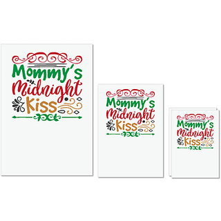                       UDNAG Untearable Waterproof Stickers 155GSM 'Christmas | mommy's midnight kiss' A4 x 1pc, A5 x 1pc & A6 x 2pc                                              